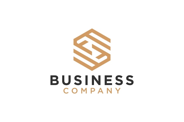 Diseño de logotipo en forma de hexágono abstracto para empresas de consultoría financiera y tecnología