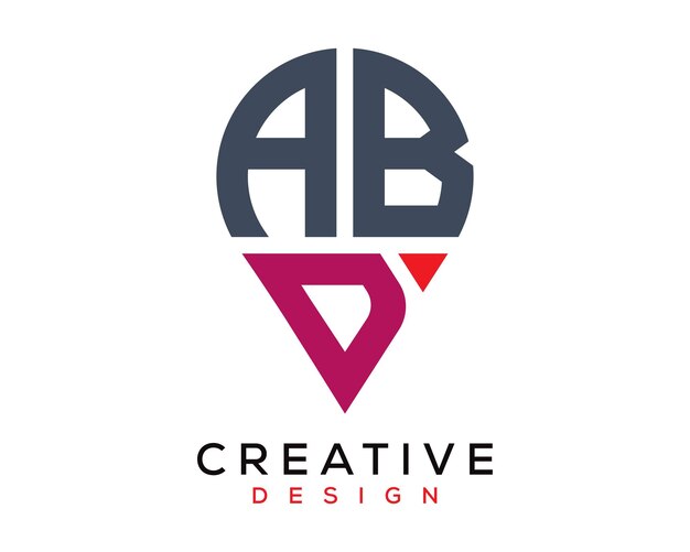 Diseño del logotipo de la forma de la letra ABD