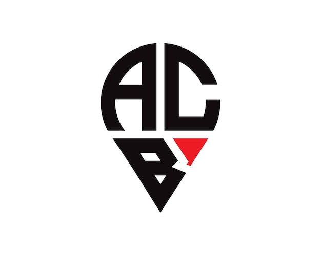 Diseño del logotipo en forma de letra ACB