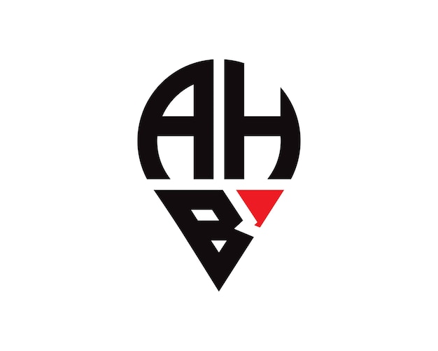 Diseño del logotipo en forma de letra AHB