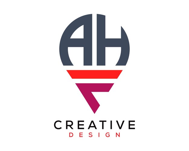 Diseño del logotipo en forma de letra AHF