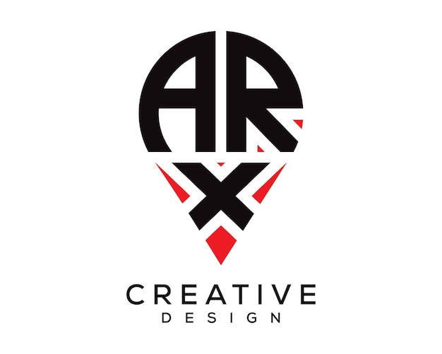 Diseño del logotipo de la forma de la letra ARX