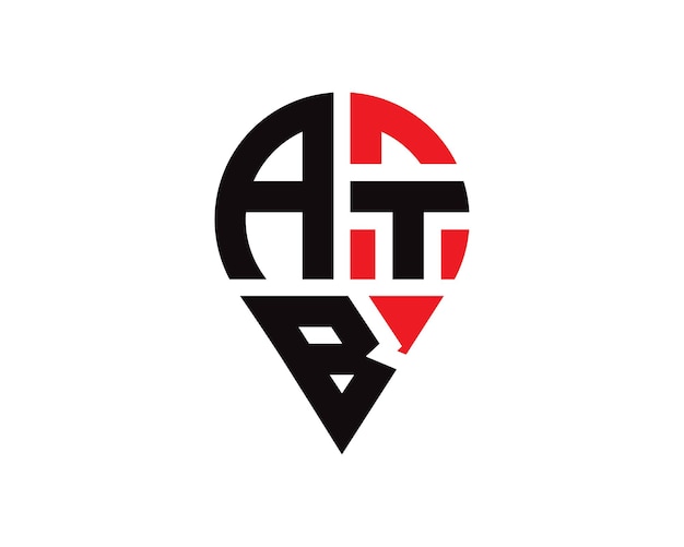Diseño del logotipo de la forma de la letra ATB
