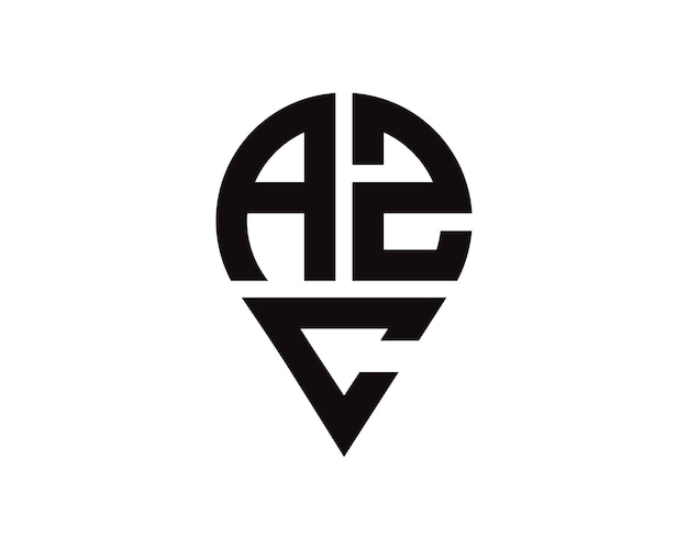 Diseño del logotipo de la forma de la letra AZC.