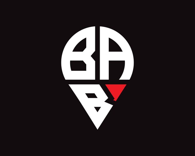 Diseño del logotipo de la forma de la letra BAB