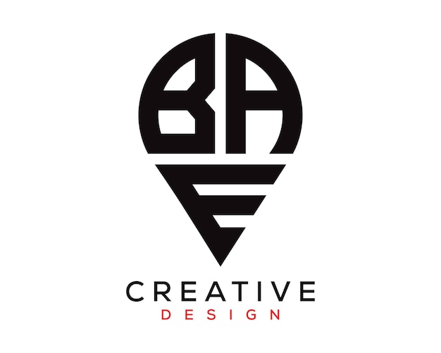 Diseño del logotipo en forma de letra de BAE
