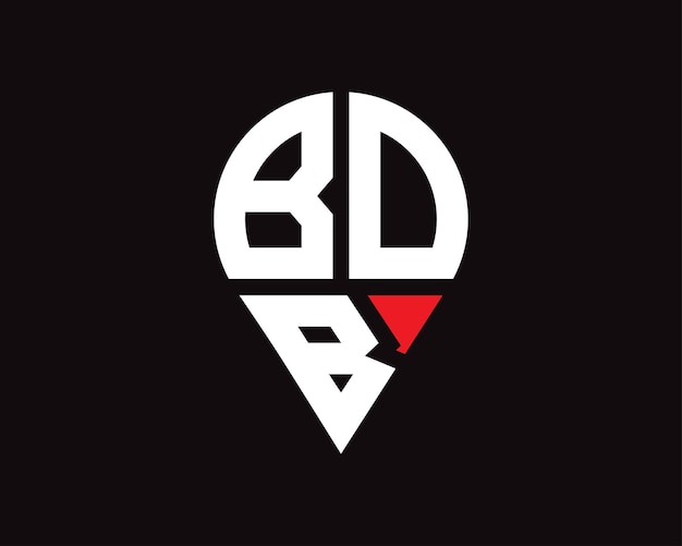 Diseño del logotipo de la forma de la letra BDB