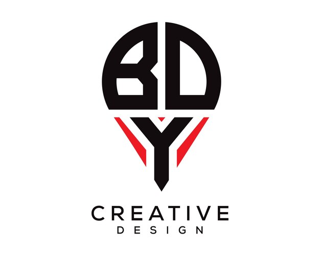 Diseño del logotipo de la forma de la letra BDY