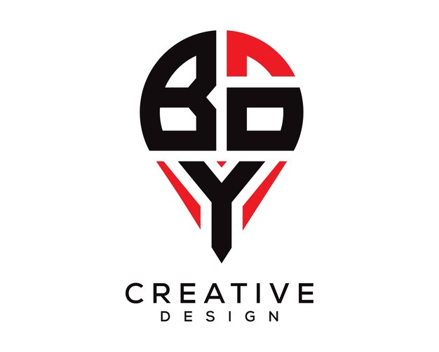 Diseño del logotipo de la forma de la letra BOY
