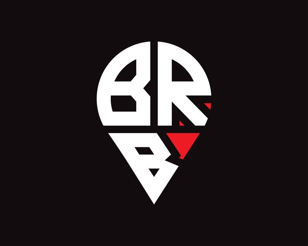 Diseño del logotipo de la forma de la letra BRB