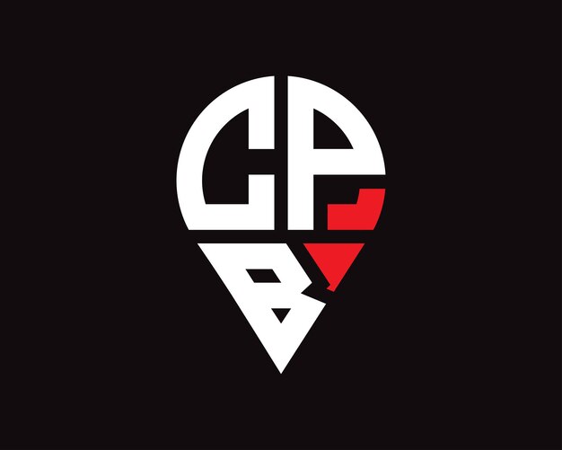 Diseño del logotipo de la forma de la letra CPB