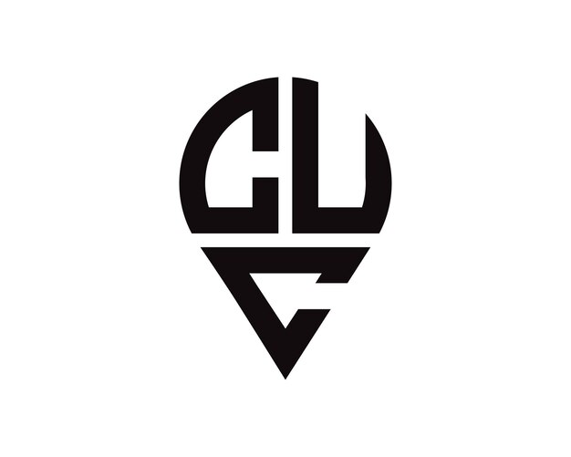Diseño del logotipo de la forma de la letra CUC.