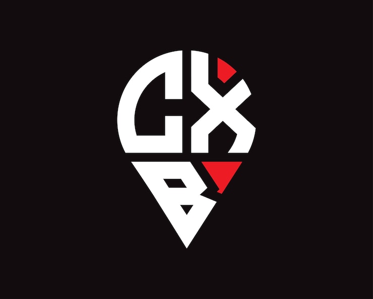 Vector diseño del logotipo en forma de letra cxb