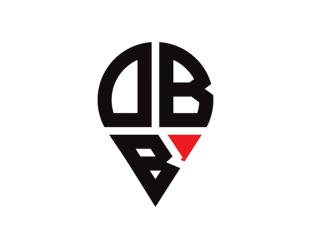 Diseño del logotipo de la forma de la letra DBB