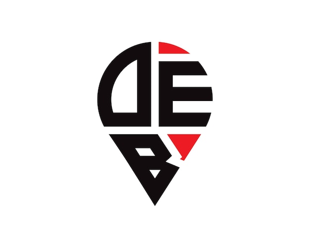 Diseño del logotipo de la forma de la letra DEB