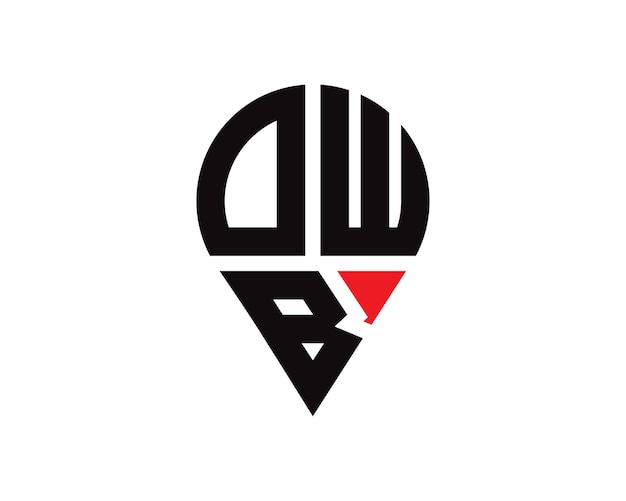 Diseño del logotipo de la forma de la letra DWB
