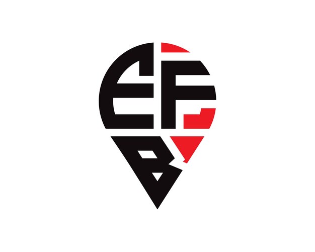 Diseño del logotipo en forma de letra EFB