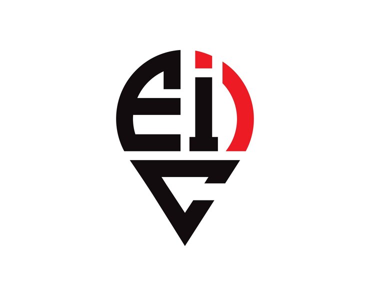 Vector diseño del logotipo de la forma de la letra del eic