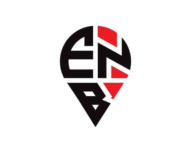 Vector diseño del logotipo de la forma de la letra enb