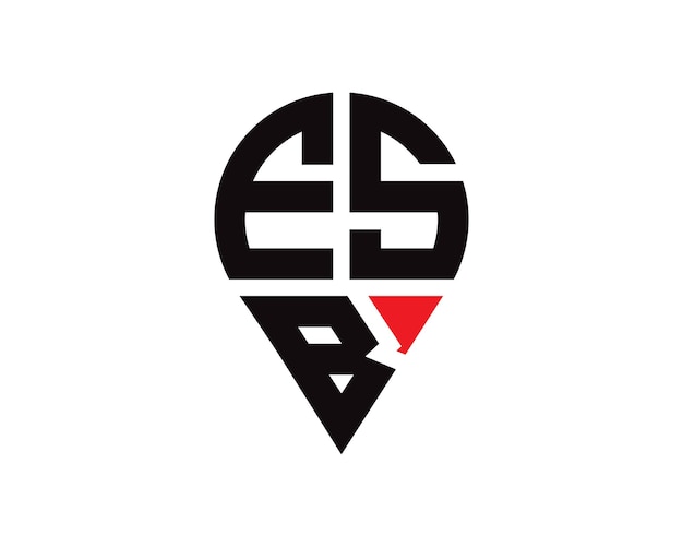 Diseño del logotipo de la forma de la letra ESB