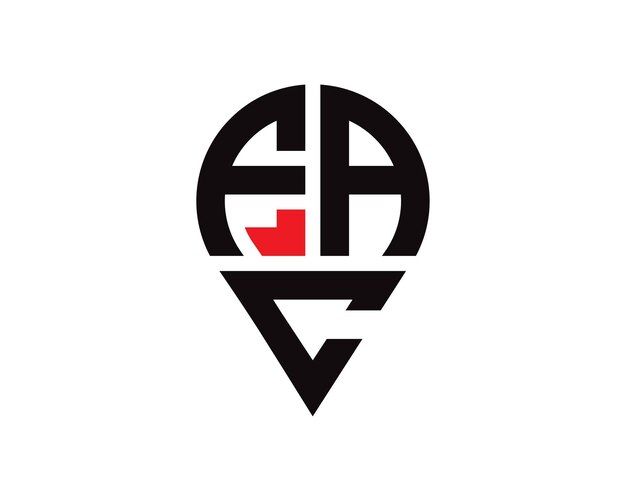 Diseño del logotipo de la forma de la letra FAC
