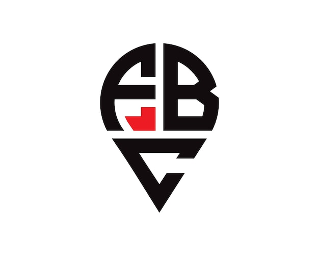 Diseño del logotipo de la forma de la letra FBC