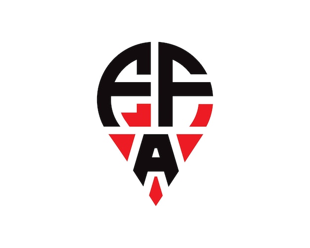 Diseño del logotipo de la forma de la letra FFA
