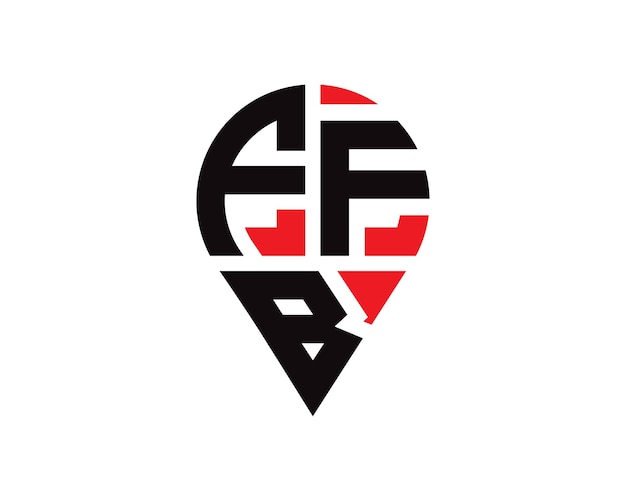 Diseño del logotipo de la forma de la letra FFB