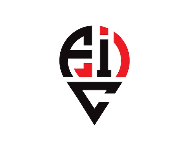 Diseño del logotipo en forma de letra FIC