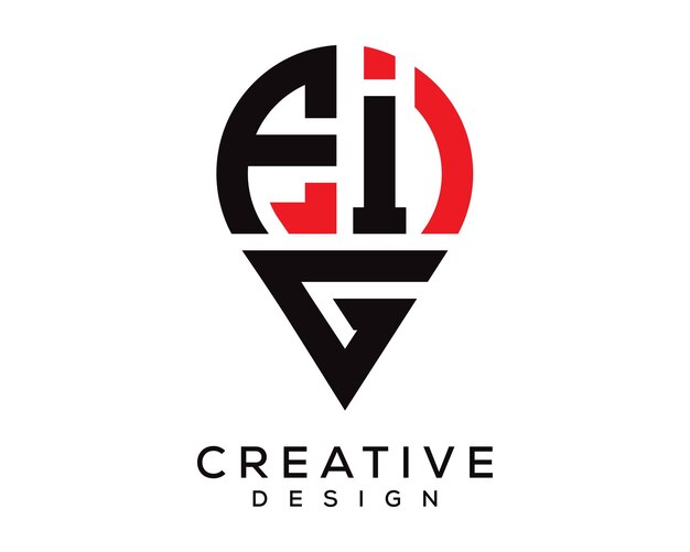 Diseño del logotipo en forma de letra de la figura
