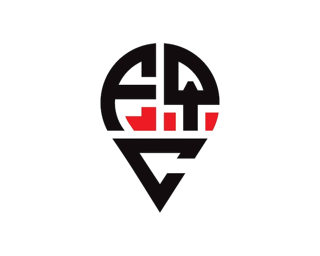 Diseño del logotipo de la forma de la letra FQC