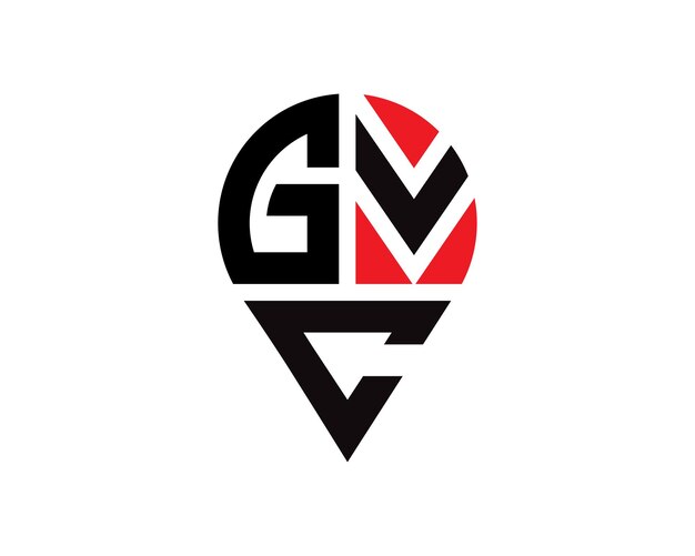 Diseño del logotipo de la forma de la letra GVC