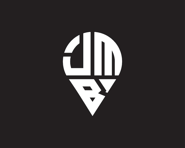 Diseño del logotipo de la forma de la letra JMB