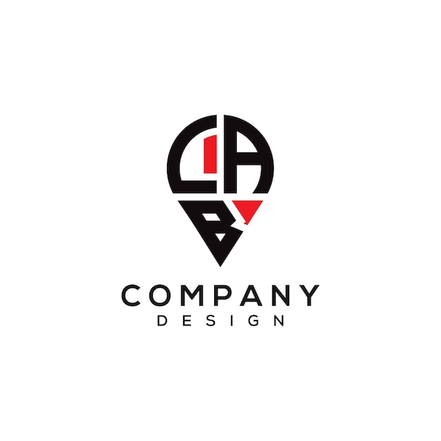 Diseño del logotipo de la forma de la letra LAB