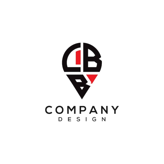 Diseño del logotipo de la forma de la letra LBB