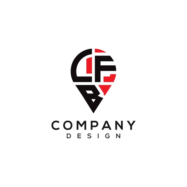 Diseño del logotipo de la forma de la letra LFB