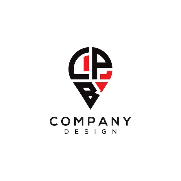 Diseño del logotipo en forma de letra LPB