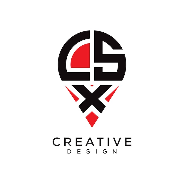 Diseño del logotipo de la forma de la letra LSX