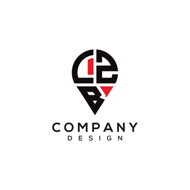 Diseño del logotipo de la forma de la letra LZB