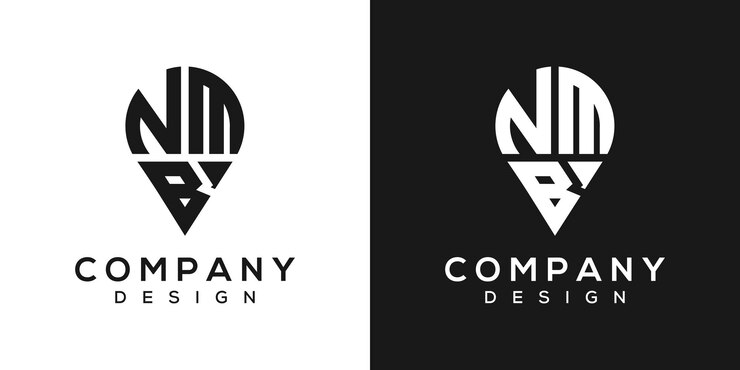 Vector diseño del logotipo de la forma de la letra nmb