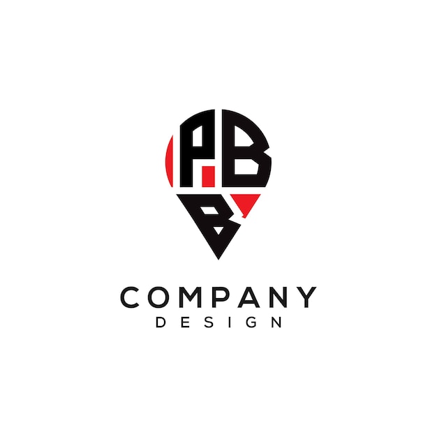 diseño del logotipo en forma de letra PBB
