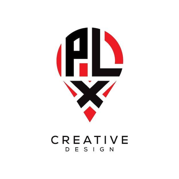 Diseño del logotipo de la forma de la letra PLX