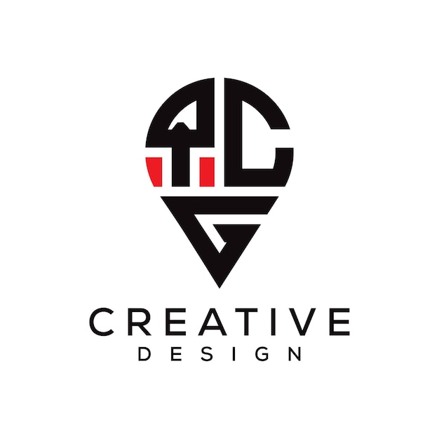 Diseño del logotipo de la forma de la letra QCG