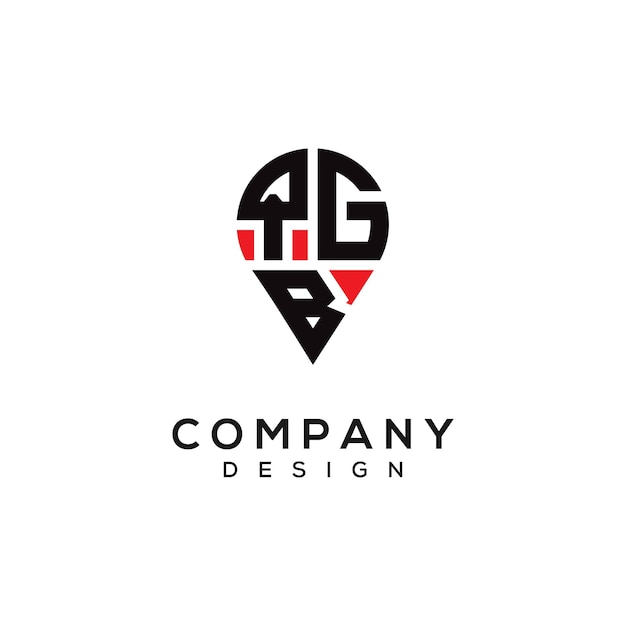Diseño del logotipo de la forma de la letra QGB