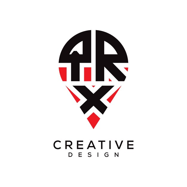 Diseño del logotipo de la forma de la letra QRX