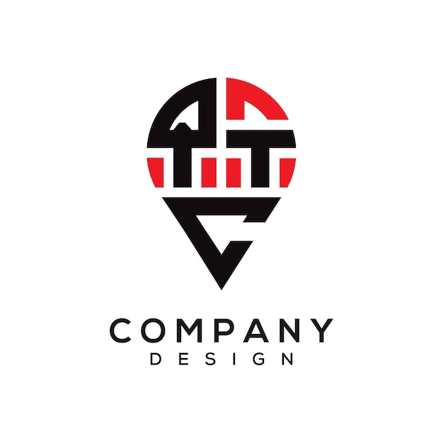 Diseño del logotipo de la forma de la letra QTC