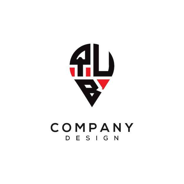 Diseño del logotipo de la forma de la letra QUB