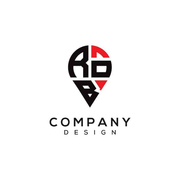 Diseño del logotipo de la forma de la letra ROB