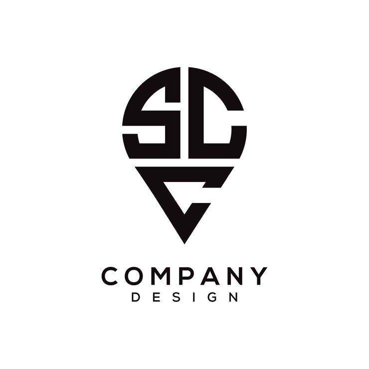 Vector diseño del logotipo de la forma de la letra scc