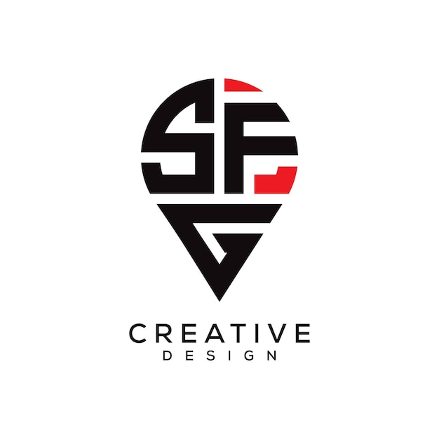 Diseño del logotipo de la forma de la letra SFG